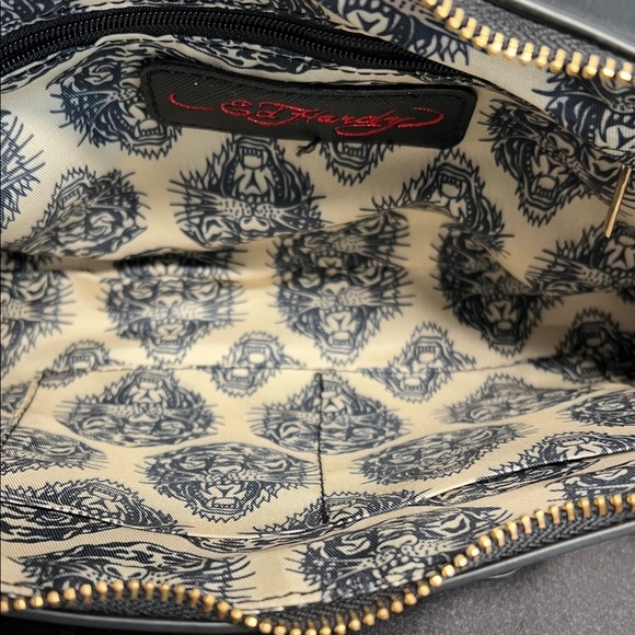 Ed Hardy | Iconic Tiger Rose Shoulder Bag w/ Crossbody Strap - Picture 11 of 16